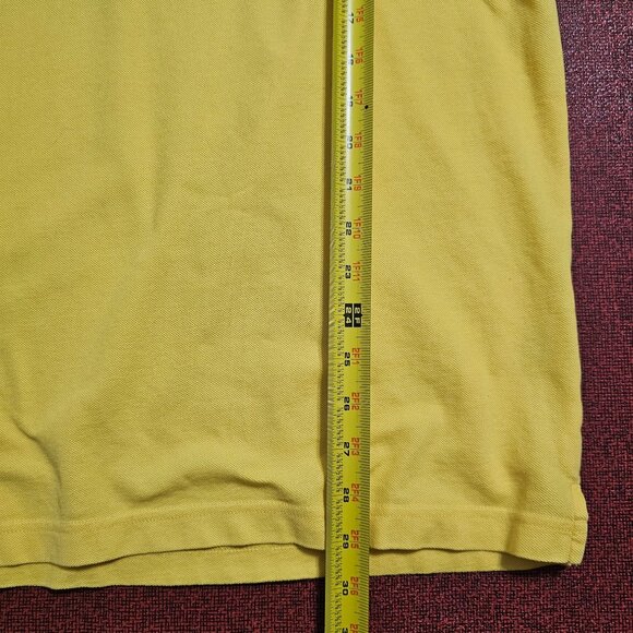VTG Y2K Masters Collection Yellow Polo Shirt L 100% Pima Cotton Golf Casual - Picture 8 of 8